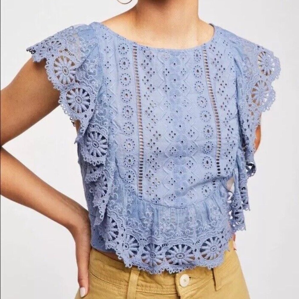 Free People The Real Love Crop Top *White*